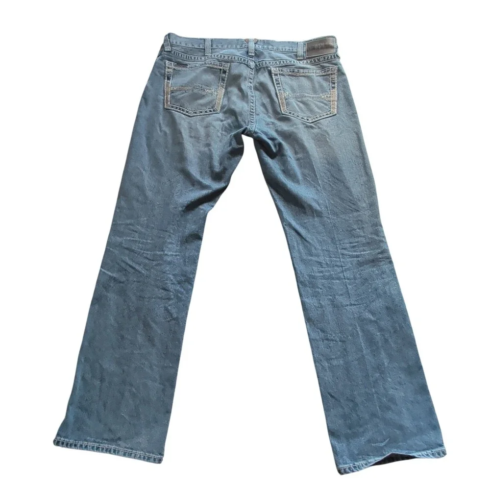 Ariat M7 Slim Fit Straight Leg Jean Mens 38x32 Light Wash Western Denim Workwear